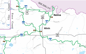 Upper Kimball Creek to Alvin trails